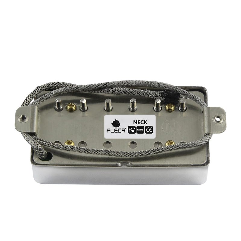 FLEOR Alnico5 Guitar Humbucker Pickup Chrome Neck Pickups Compatible with LP style Guitar Part - Image 4